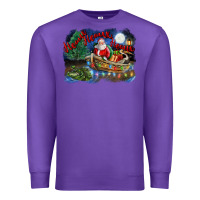 Purple heaux heaux heaux christmas louisiana swamp Premium Sweatshirt - FaDigitalArtStudio