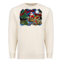 Sandshell heaux heaux heaux christmas louisiana swamp Premium Sweatshirt - FaDigitalArtStudio