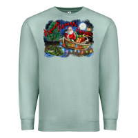 Seafoam heaux heaux heaux christmas louisiana swamp Premium Sweatshirt - FaDigitalArtStudio