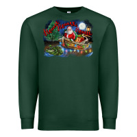 Sports Green heaux heaux heaux christmas louisiana swamp Premium Sweatshirt - FaDigitalArtStudio