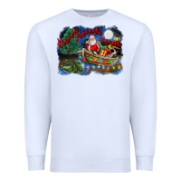 White heaux heaux heaux christmas louisiana swamp Premium Sweatshirt - FaDigitalArtStudio