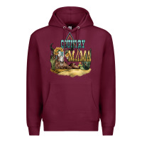 Burgundy country mama Premium Hoodie - NancyCooperArtShop