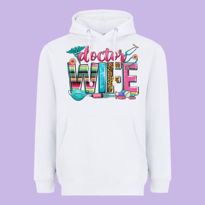 Doctor Wife Heavyweight Hoodie Designed By Zillion Design Studio