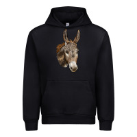 Black Andalusian Donkey Face Urban Hoodie - LillyAllenDesigns