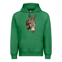 Emerald Andalusian Donkey Face Urban Hoodie - LillyAllenDesigns