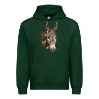 Forest Green Andalusian Donkey Face Urban Hoodie - LillyAllenDesigns