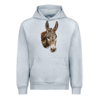 Heather Grey Andalusian Donkey Face Urban Hoodie - LillyAllenDesigns