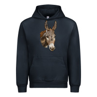 Navy Andalusian Donkey Face Urban Hoodie - LillyAllenDesigns