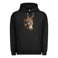 Pigment Black Andalusian Donkey Face Urban Hoodie - LillyAllenDesigns