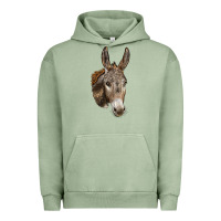 Pigment Oil Green Andalusian Donkey Face Urban Hoodie - LillyAllenDesigns