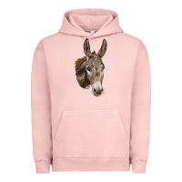 Pigment Salmon Andalusian Donkey Face Urban Hoodie - LillyAllenDesigns