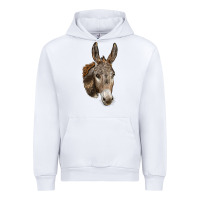 White Andalusian Donkey Face Urban Hoodie - LillyAllenDesigns