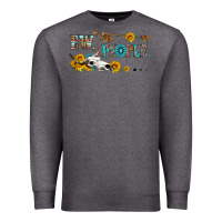 Charcoal Heather ew people with cross Premium Sweatshirt - HRA Design Shop