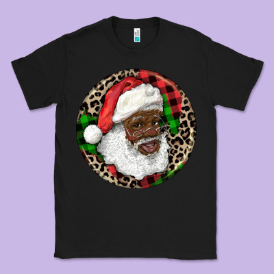 Afro Santa Christmas Classic Tee Designed By Ranaportraitstore