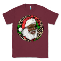 Burgundy Afro Santa Christmas Classic Tee - RanaPortraitStore