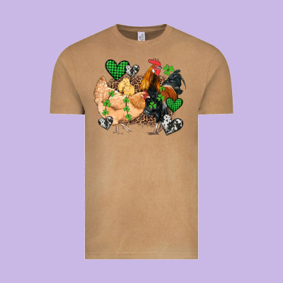St Patricks Day Coop Animals Vintage Tee Designed By Artiststas