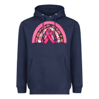 Navy breast cancer rainbow Heavyweight Hoodie - RanaPortraitStore