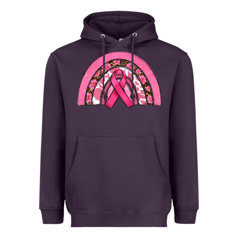 Breast Cancer Rainbow Heavyweight Hoodie by RanaPortraitStore | Teevron