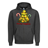 Charcoal Heather merry christmas lacrosse Zipper Hoodie - RanaPortraitStore