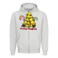 Dove Grey merry christmas lacrosse Zipper Hoodie - RanaPortraitStore
