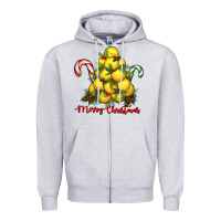 Heather Grey merry christmas lacrosse Zipper Hoodie - RanaPortraitStore
