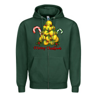 Sports Green merry christmas lacrosse Zipper Hoodie - RanaPortraitStore