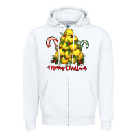 White merry christmas lacrosse Zipper Hoodie - RanaPortraitStore