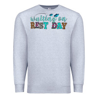 Heather Grey waiting on rest day Premium Sweatshirt - HRA Design Shop