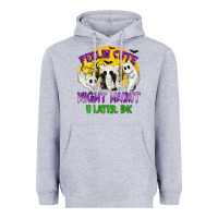 Heather Grey Feeling Cute Might Haunt U Later Heavyweight Hoodie - texasbilliewilder