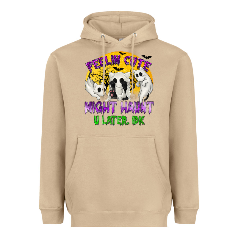Feeling Cute Might Haunt U Later Heavyweight Hoodie by texasbilliewilder | Teevron