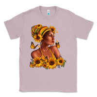 Lilac Afro American woman sunflowers Classic Tee - RanaPortraitStore