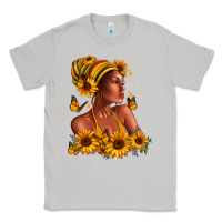 Moon Dust Afro American woman sunflowers Classic Tee - RanaPortraitStore
