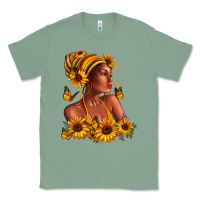 Sage Afro American woman sunflowers Classic Tee - RanaPortraitStore