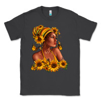 Smoke Afro American woman sunflowers Classic Tee - RanaPortraitStore