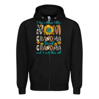 Black i have three tittles mom grandma great grandma Zipper Hoodie - Zillion Design Studio