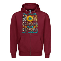 Burgundy i have three tittles mom grandma great grandma Zipper Hoodie - Zillion Design Studio