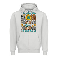 Dove Grey i have three tittles mom grandma great grandma Zipper Hoodie - Zillion Design Studio
