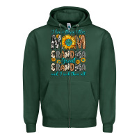 Sports Green i have three tittles mom grandma great grandma Zipper Hoodie - Zillion Design Studio