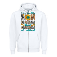 White i have three tittles mom grandma great grandma Zipper Hoodie - Zillion Design Studio