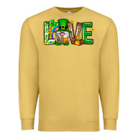 Antique Gold Love st. patricks day Premium Sweatshirt - Neo Western