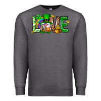 Charcoal Heather Love st. patricks day Premium Sweatshirt - Neo Western