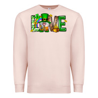 Pale Pink Love st. patricks day Premium Sweatshirt - Neo Western