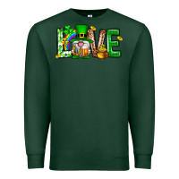 Sports Green Love st. patricks day Premium Sweatshirt - Neo Western