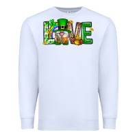White Love st. patricks day Premium Sweatshirt - Neo Western