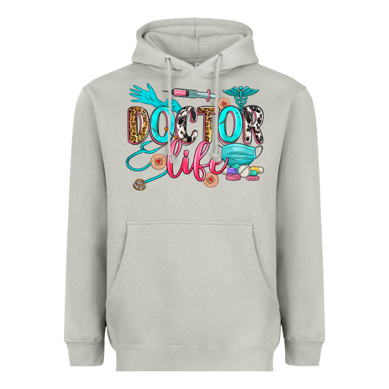 Doctor Life Heavyweight Hoodie by Zillion Design Studio | Teevron