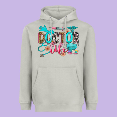 Doctor Life Heavyweight Hoodie Designed By Zillion Design Studio