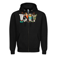 Black alaskan border collie dog coffee cups Zipper Hoodie - texasbilliewilder