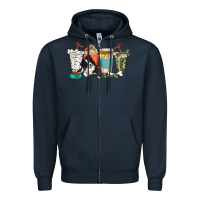 Navy alaskan border collie dog coffee cups Zipper Hoodie - texasbilliewilder