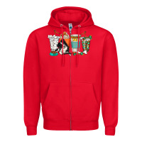 Red alaskan border collie dog coffee cups Zipper Hoodie - texasbilliewilder