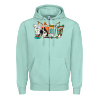 Seafoam alaskan border collie dog coffee cups Zipper Hoodie - texasbilliewilder